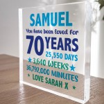 PERSONALISED 70th Birthday Gifts For Him Grandad Dad Uncle