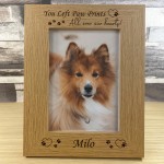 Pet Memorial 5x7 Oak Photo Frame Dog Memorial Gifts Sympathy