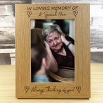 In Loving Memory Memorial Photo Frame Of Nan