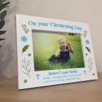 Personalised Photo Frame Gift for Christening Gift Baby Boy Gift