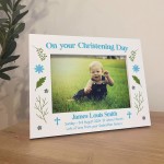 Personalised Photo Frame Gift for Christening Gift Baby Boy Gift