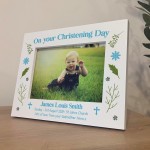 Personalised Photo Frame Gift for Christening Gift Baby Boy Gift