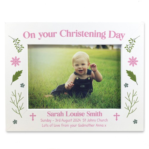 Personalised Photo Frame Gift for Christening Day Baptism Gift