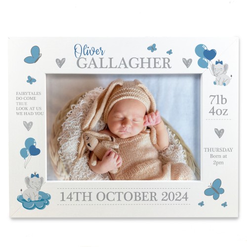 Beautiful Photo Frame Of Baby Boy Personalised Birth Details