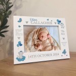 Beautiful Photo Frame Of Baby Boy Personalised Birth Details