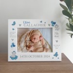 Beautiful Photo Frame Of Baby Boy Personalised Birth Details