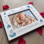 Beautiful Photo Frame Of Baby Boy Personalised Birth Details