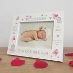 Beautiful Photo Frame Of Baby Girl Personalised Birth Details