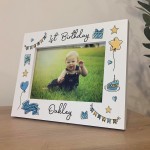 1st Birthday White 7x5 Wooden Frame Gift For Baby Boy