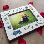 1st Birthday White 7x5 Wooden Frame Gift For Baby Boy