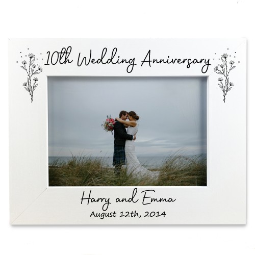 10th Wedding Anniversary 7x5 Photo Frame Tenth Anniversary