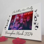 Personalised Hen Party Gifts 7x5 Wood Photo Frame Hen Do Party