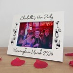 Personalised Hen Party Gifts 7x5 Wood Photo Frame Hen Do Party