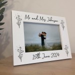 Personalised Mr and Mrs Photo Frame, Wedding Day 7x5 Frame