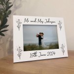 Personalised Mr and Mrs Photo Frame, Wedding Day 7x5 Frame