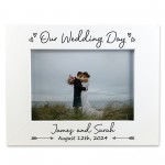 Personalised Wedding Day Photo Frame Gift For Husband Wife