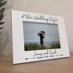 Personalised Wedding Day Photo Frame Gift For Husband Wife