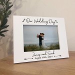 Personalised Wedding Day Photo Frame Gift For Husband Wife