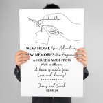 Personalised New Home New Adventures Housewarming Gift Print