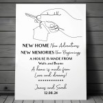 Personalised New Home New Adventures Housewarming Gift Print