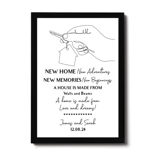 Personalised New Home New Adventures Memories Housewarming Gift