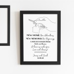 Personalised New Home New Adventures Memories Housewarming Gift