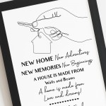 Personalised New Home New Adventures Memories Housewarming Gift