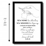 Personalised New Home New Adventures Memories Housewarming Gift