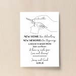 Personalised New Home New Adventures Memories A4 Print