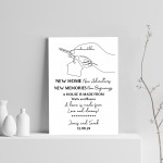 Personalised New Home New Adventures Memories A4 Print