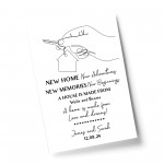 Personalised New Home New Adventures Memories A4 Print