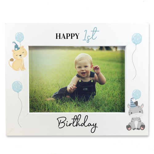 First Birthday Gifts For Baby Boy White Wooden 7x5 Photo Frame