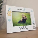 First Birthday Gifts For Baby Boy White Wooden 7x5 Photo Frame