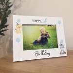 First Birthday Gifts For Baby Boy White Wooden 7x5 Photo Frame