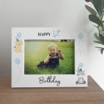 First Birthday Gifts For Baby Boy White Wooden 7x5 Photo Frame