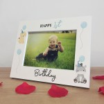 First Birthday Gifts For Baby Boy White Wooden 7x5 Photo Frame