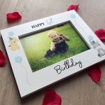 First Birthday Gifts For Baby Boy White Wooden 7x5 Photo Frame