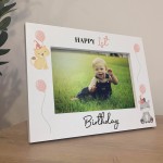 First Birthday Gifts For Baby Girl White Wooden 7x5 Photo Frame