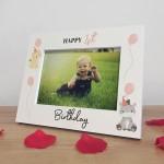 First Birthday Gifts For Baby Girl White Wooden 7x5 Photo Frame