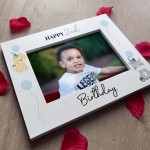 2nd Birthday Gifts For Son Boys, White Wooden 7x5 Picture Frame