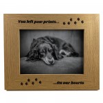 Dog Memorial Frame You Left Paw Prints On Our Hearts Dog Gift