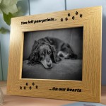 Dog Memorial Frame You Left Paw Prints On Our Hearts Dog Gift