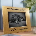 Dog Memorial Frame You Left Paw Prints On Our Hearts Dog Gift