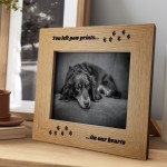 Dog Memorial Frame You Left Paw Prints On Our Hearts Dog Gift