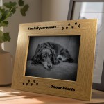 Dog Memorial Frame You Left Paw Prints On Our Hearts Dog Gift