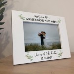 Personalised Wedding Gifts For Husband and Wife 7x5 White Frame