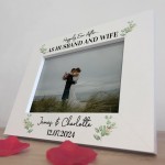 Personalised Wedding Gifts For Husband and Wife 7x5 White Frame