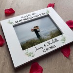 Personalised Wedding Gifts For Husband and Wife 7x5 White Frame