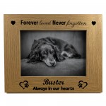 Dog Memorial Photo Frame PERSONALISED Forever Loved 