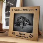 Dog Memorial Photo Frame PERSONALISED Forever Loved 